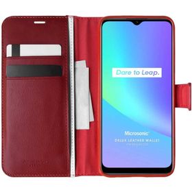 Microsonic Realme C25S Delux Leather Wallet Kılıf
