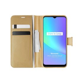 Microsonic Realme C25S Delux Leather Wallet Kılıf