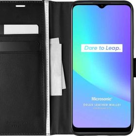 Microsonic Realme C25S Delux Leather Wallet Kılıf