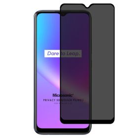 Microsonic Realme C25S Privacy 5D Gizlilik Filtreli Siyah Cam Ekran Koruyucu