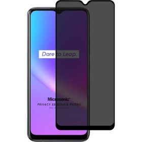 Microsonic Realme C25S Privacy 5D Gizlilik Filtreli Siyah Cam Ekran Koruyucu
