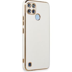 Microsonic Realme C25Y Olive Plated Beyaz Kılıf