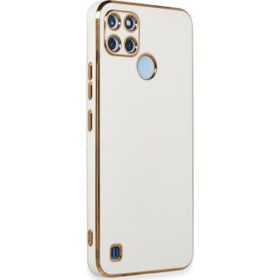 Microsonic Realme C25Y Olive Plated Beyaz Kılıf