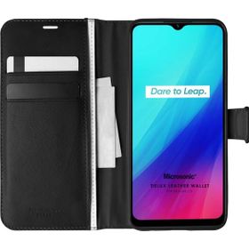Microsonic Realme C3I Delux Leather Wallet Siyah Kılıf