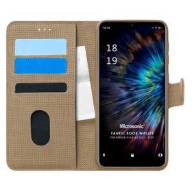 Microsonic Reeder P13 Blue 2021 Fabric Book Wallet Gold Cep Telefonu Kılıfı