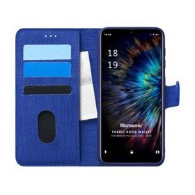 Microsonic Reeder P13 Blue 2021 Fabric Book Wallet Lacivert Cep Telefonu Kılıfı