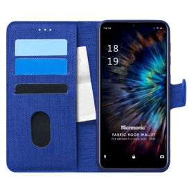 Microsonic Reeder P13 Blue 2021 Fabric Book Wallet Lacivert Cep Telefonu Kılıfı