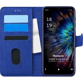 Microsonic Reeder P13 Blue 2021 Fabric Book Wallet Lacivert Cep Telefonu Kılıfı