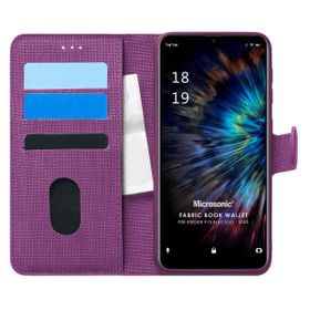 Microsonic Reeder P13 Blue 2021 Fabric Book Wallet Mor Cep Telefonu Kılıfı