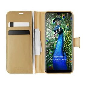 Microsonic Reeder P13 Blue Delux Leather Wallet Gold Cep Telefonu Kılıfı