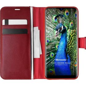 Microsonic Reeder P13 Blue Delux Leather Wallet Kırmızı Cep Telefonu Kılıfı