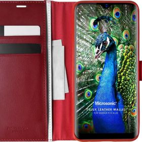 Microsonic Reeder P13 Blue Delux Leather Wallet Kırmızı Cep Telefonu Kılıfı