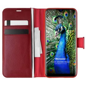 Microsonic Reeder P13 Blue Delux Leather Wallet Kırmızı Cep Telefonu Kılıfı