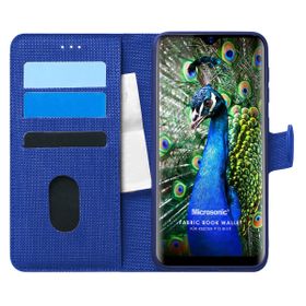 Microsonic Reeder P13 Blue Fabric Book Wallet Lacivert Cep Telefonu Kılıfı