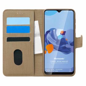 Microsonic Reeder P13 Blue Max 2021 Fabric Book Wallet Gold Cep Telefonu Kılıfı