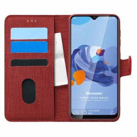 Microsonic Reeder P13 Blue Max 2021 Fabric Book Wallet Kırmızı Cep Telefonu Kılıfı