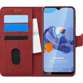 Microsonic Reeder P13 Blue Max 2021 Fabric Book Wallet Kırmızı Cep Telefonu Kılıfı