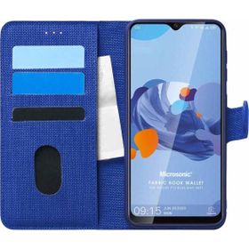 Microsonic Reeder P13 Blue Max 2021 Fabric Book Wallet Lacivert Cep Telefonu Kılıfı
