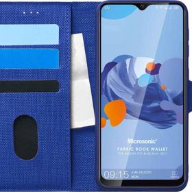 Microsonic Reeder P13 Blue Max 2021 Fabric Book Wallet Lacivert Cep Telefonu Kılıfı