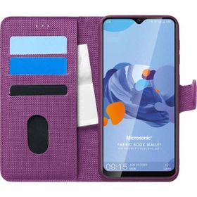Microsonic Reeder P13 Blue Max 2021 Fabric Book Wallet Mor Cep Telefonu Kılıfı