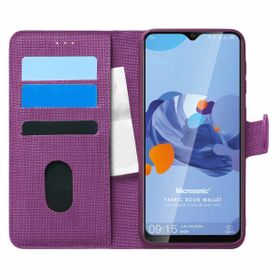 Microsonic Reeder P13 Blue Max 2021 Fabric Book Wallet Mor Cep Telefonu Kılıfı