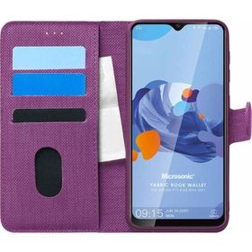 Microsonic Reeder P13 Blue Max 2021 Fabric Book Wallet Mor Cep Telefonu Kılıfı