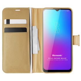 Microsonic Reeder P13 Blue Max Delux Leather Wallet Gold Kılıf