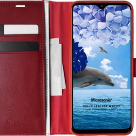 Microsonic Reeder P13 Blue Max Delux Leather Wallet Kırmızı Cep Telefonu Kılıfı