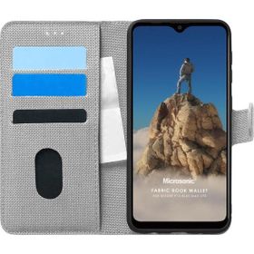 Microsonic Reeder P13 Blue Max Lite Fabric Book Wallet Gri Cep Telefonu Kılıfı