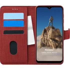 Microsonic Reeder P13 Blue Max Lite Fabric Book Wallet Kırmızı Cep Telefonu Kılıfı