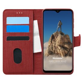 Microsonic Reeder P13 Blue Max Lite Fabric Book Wallet Kırmızı Cep Telefonu Kılıfı