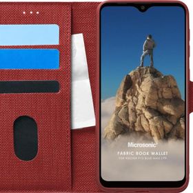 Microsonic Reeder P13 Blue Max Lite Fabric Book Wallet Kırmızı Cep Telefonu Kılıfı