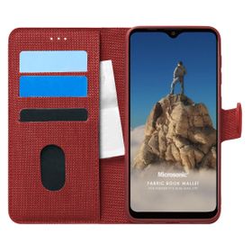 Microsonic Reeder P13 Blue Max Lite Fabric Book Wallet Kırmızı Cep Telefonu Kılıfı