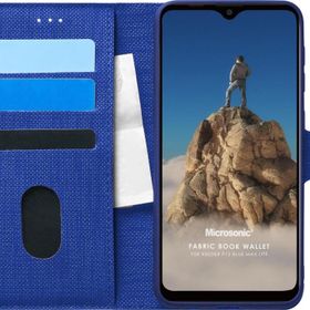 Microsonic Reeder P13 Blue Max Lite Fabric Book Wallet Lacivert Cep Telefonu Kılıfı