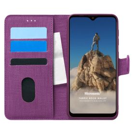 Microsonic Reeder P13 Blue Max Lite Fabric Book Wallet Mor Cep Telefonu Kılıfı