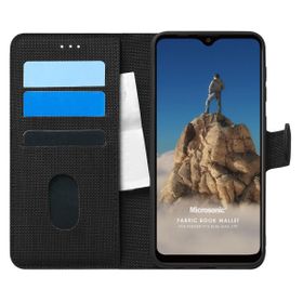 Microsonic Reeder P13 Blue Max Lite Fabric Book Wallet Siyah Cep Telefonu Kılıfı