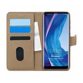 Microsonic Reeder P13 Blue Max Pro Fabric Book Wallet Gold Cep Telefonu Kılıfı