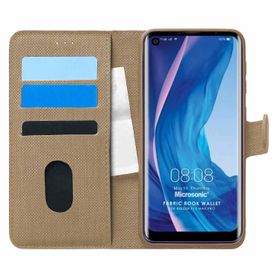 Microsonic Reeder P13 Blue Max Pro Fabric Book Wallet Gold Cep Telefonu Kılıfı