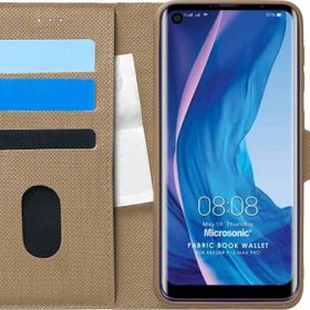 Microsonic Reeder P13 Blue Max Pro Fabric Book Wallet Gold Cep Telefonu Kılıfı