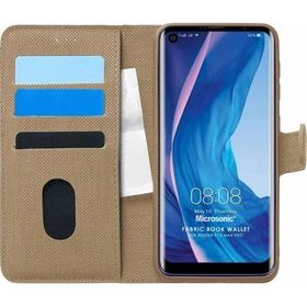 Microsonic Reeder P13 Blue Max Pro Fabric Book Wallet Gold Cep Telefonu Kılıfı