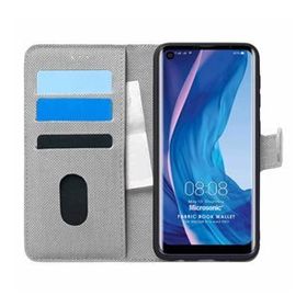 Microsonic Reeder P13 Blue Max Pro Fabric Book Wallet Gri Cep Telefonu Kılıfı