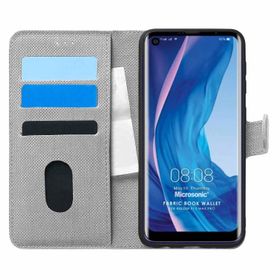 Microsonic Reeder P13 Blue Max Pro Fabric Book Wallet Gri Cep Telefonu Kılıfı