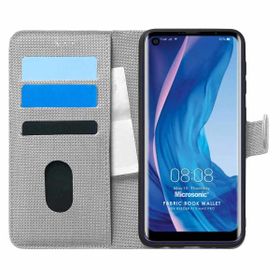 Microsonic Reeder P13 Blue Max Pro Fabric Book Wallet Gri Cep Telefonu Kılıfı