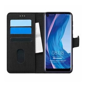 Microsonic Reeder P13 Blue Max Pro Fabric Book Wallet Siyah Cep Telefonu Kılıfı
