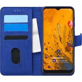 Microsonic Reeder P13 Blue Max Pro Lite 2022 Fabric Book Wallet Lacivert Cep Telefonu Kılıfı