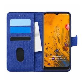Microsonic Reeder P13 Blue Max Pro Lite 2022 Fabric Book Wallet Lacivert Cep Telefonu Kılıfı