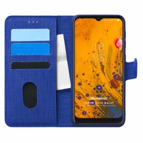 Microsonic Reeder P13 Blue Max Pro Lite 2022 Fabric Book Wallet Lacivert Cep Telefonu Kılıfı