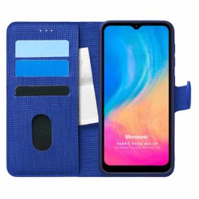 Microsonic Reeder P13 Blue Max Pro Lite Fabric Book Wallet Lacivert Cep Telefonu Kılıfı
