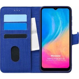 Microsonic Reeder P13 Blue Max Pro Lite Fabric Book Wallet Lacivert Cep Telefonu Kılıfı