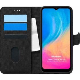 Microsonic Reeder P13 Blue Max Pro Lite Fabric Book Wallet Siyah Cep Telefonu Kılıfı
